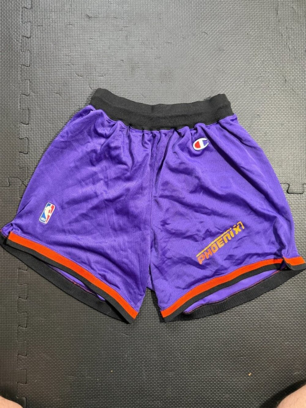Vintage Phoenix Suns Shorts Size Md 80s Champion NBA Team Purple Sunburst